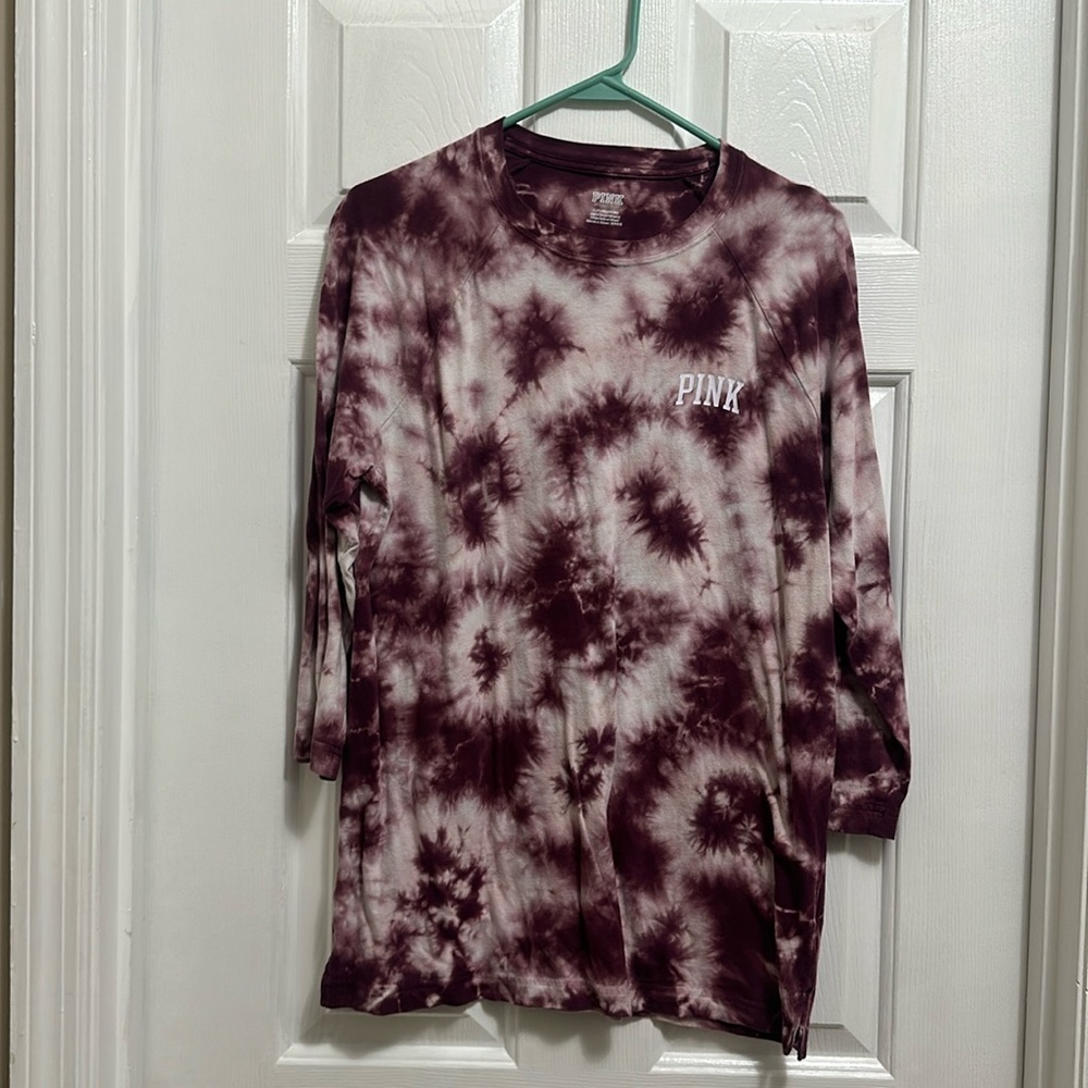 PINK tie dye tee shirt oversized fit size small